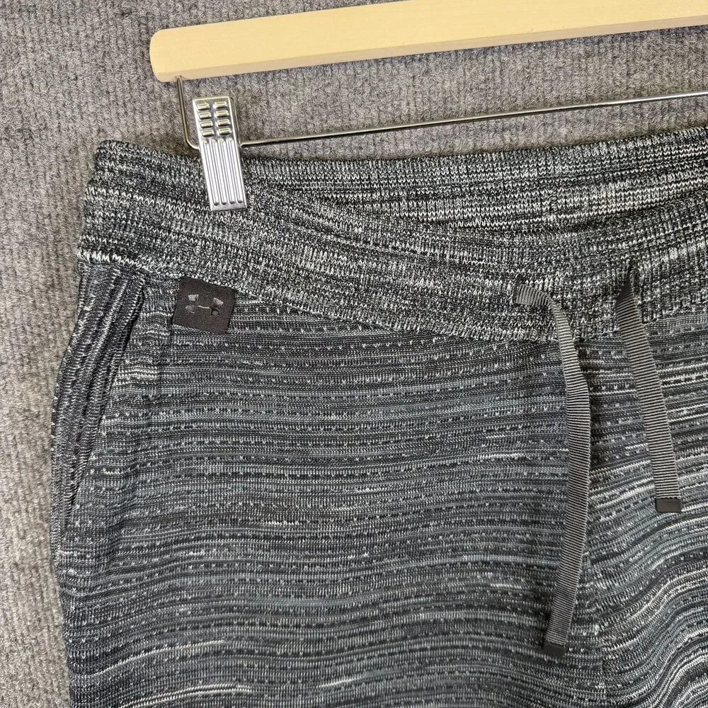 Under Armour Mens Tearaway Snap Button Jogger Pants Size L Gray Space Dye